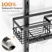 Shower Caddy Hanging Organizer, 3 Tier Adjustable Bathroom Shelves, Rustproof Over The Showerhead/Door Hanging Shelf for Inside Shower - No Drilling Shower Rack Bath Storage With Soap Holder